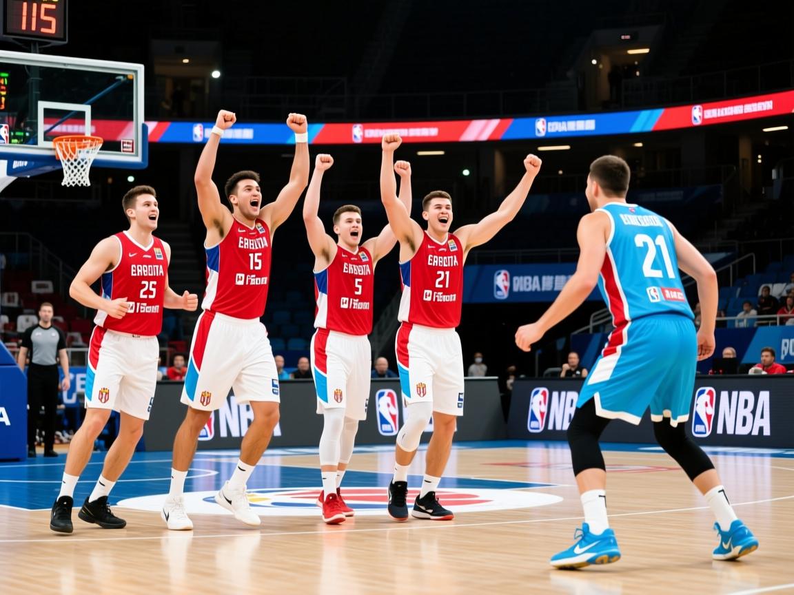 塞尔维亚队在对阵卢森堡的比赛中以-大胜，信心倍增  第3张